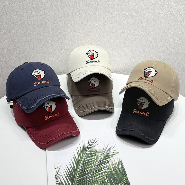 Unisex Embroidered Fun Character Cap Bowlift