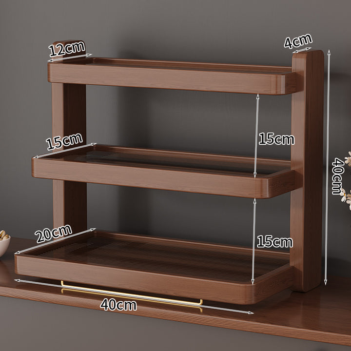 Wooden Tiered Storage Shelf Bowlift