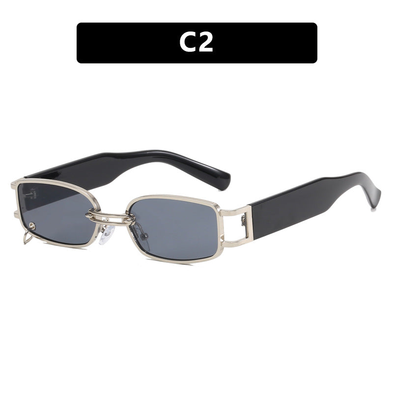 Women's fashionable sunglasses with innovative rectangular design and elegant metal accents Bowlift