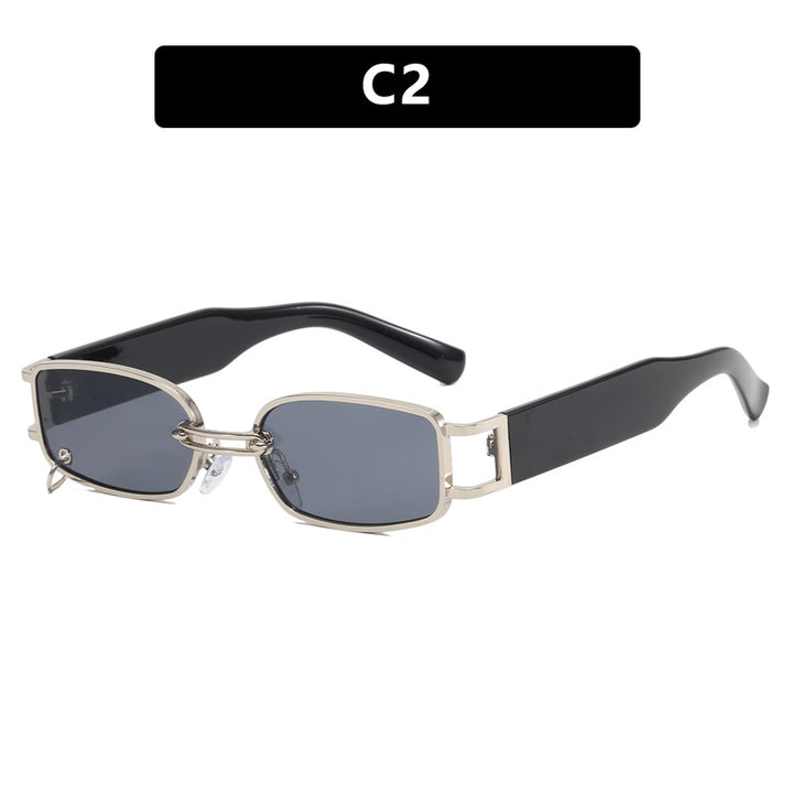 Women's fashionable sunglasses with innovative rectangular design and elegant metal accents Bowlift