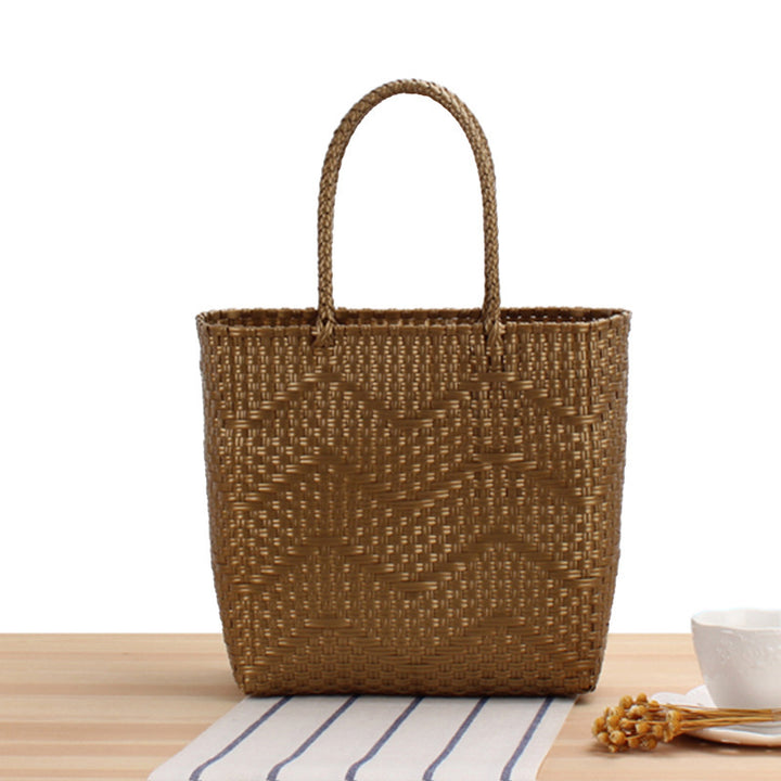 Handbag Made of High-Strength Braided Material with Elegant Wave Structure Bowlift