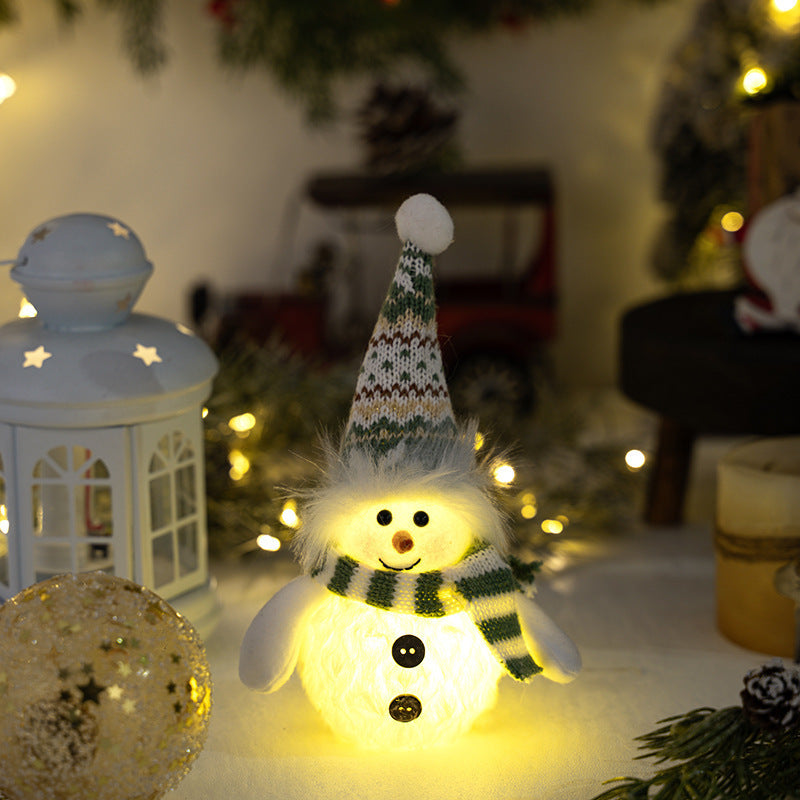 Illuminated Snowman Figure Bowlift