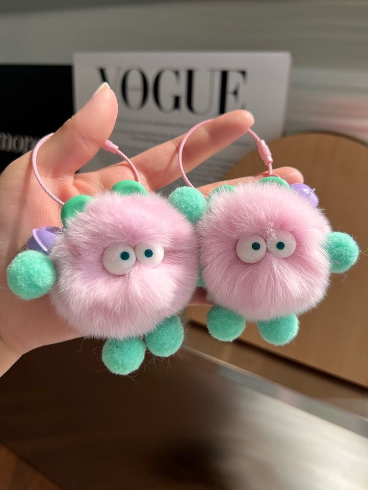 Cute Plush Monster Keychain Accessory Bowlift