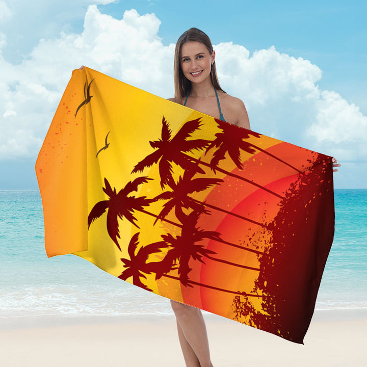 Beach towel with mirrored mandala design Bowlift