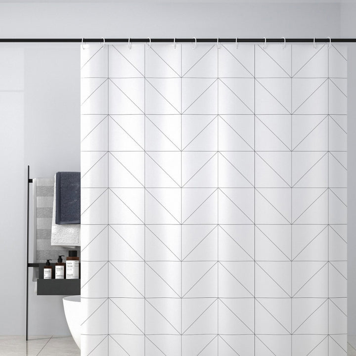 Modern Geometric Pattern Shower Curtain Bowlift