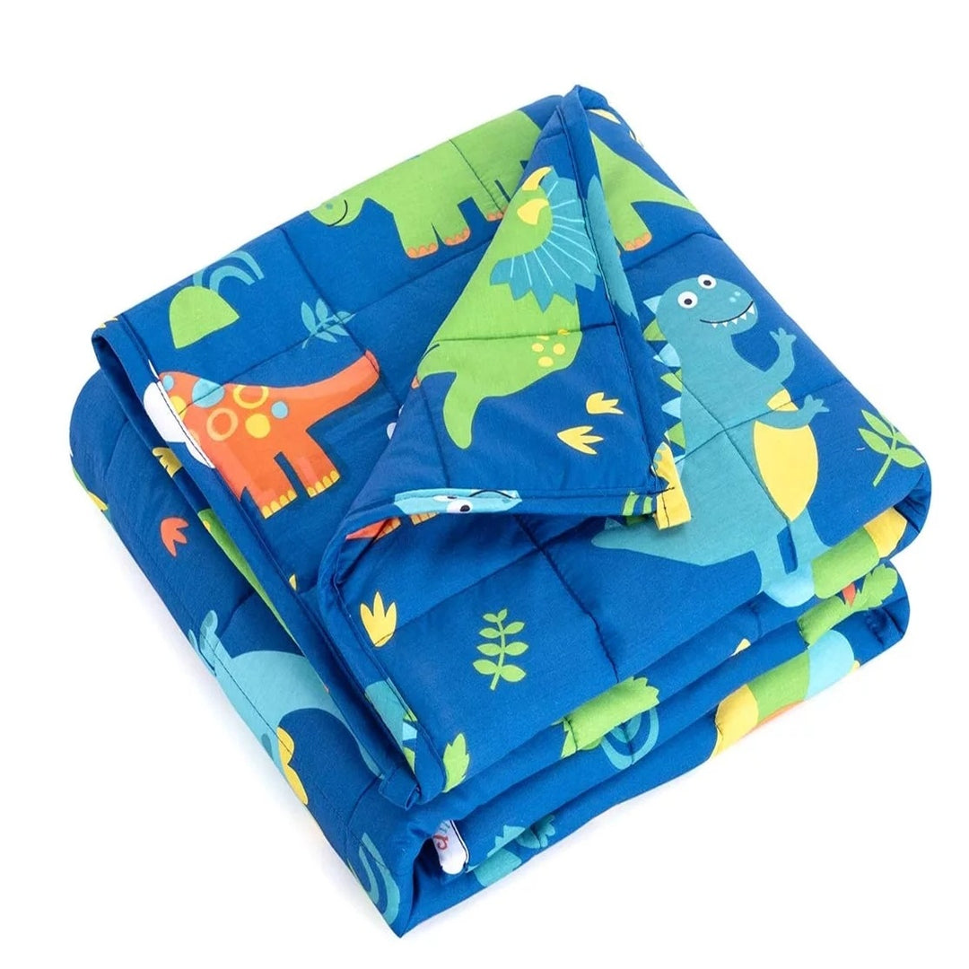 Child's blanket with colorful dinosaur motif Bowlift