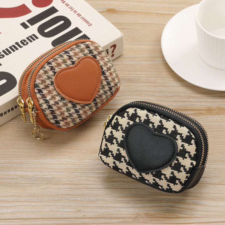 Stylish Double Zippered Coin Pouch
