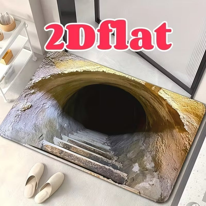 Artistic 3D Cave Scene Area Mat Bowlift