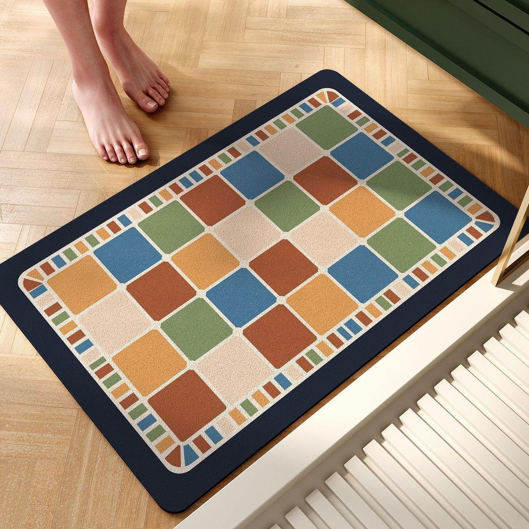 Mosaic Pattern Bath Mat Bowlift