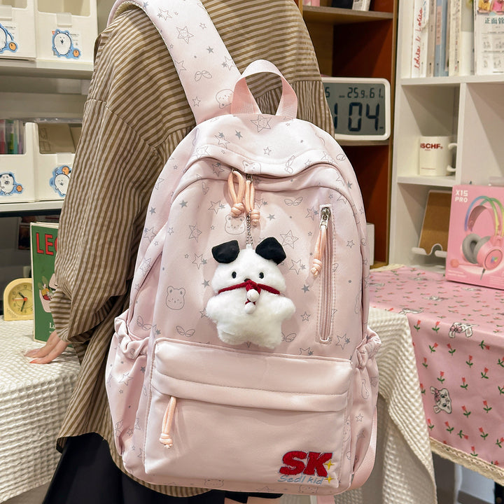 Illustrated Character-Themed Backpack Bowlift