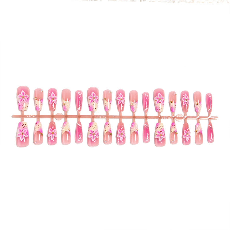 Nail art set with elegant floral motifs Bowlift