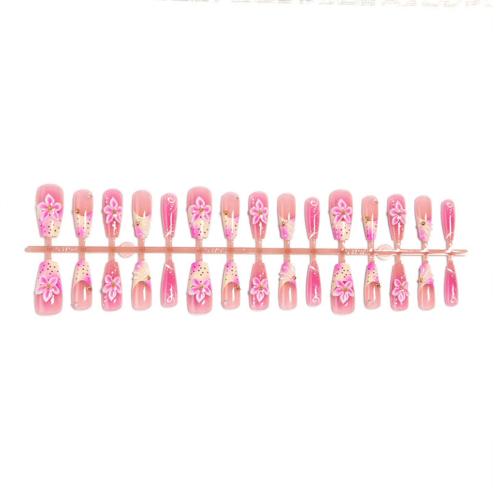 Nail art set with elegant floral motifs Bowlift