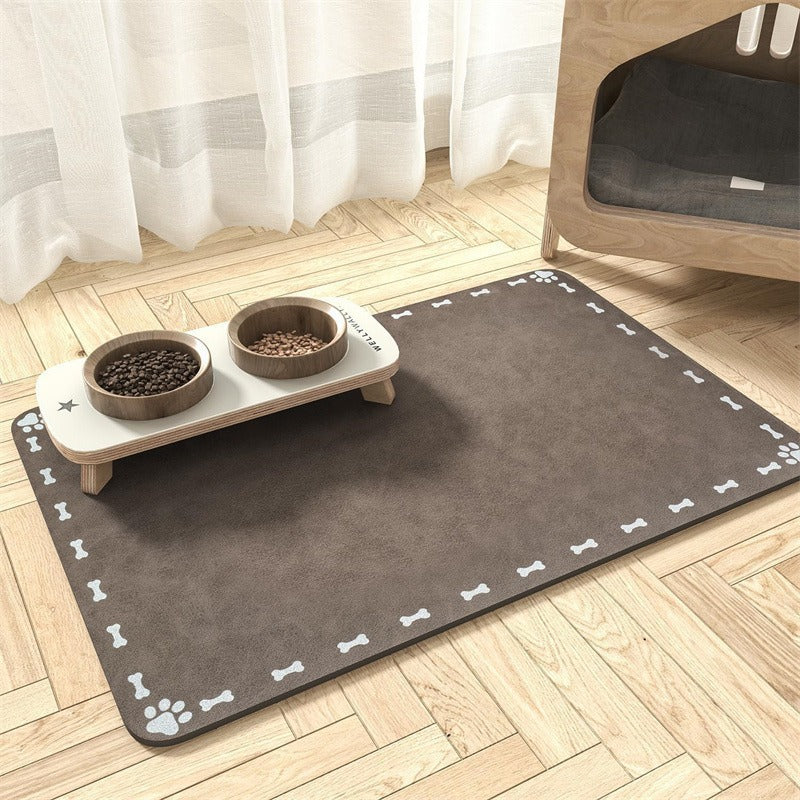 Extra large waterproof silicone pet feeding mat with non-slip backing Bowlift