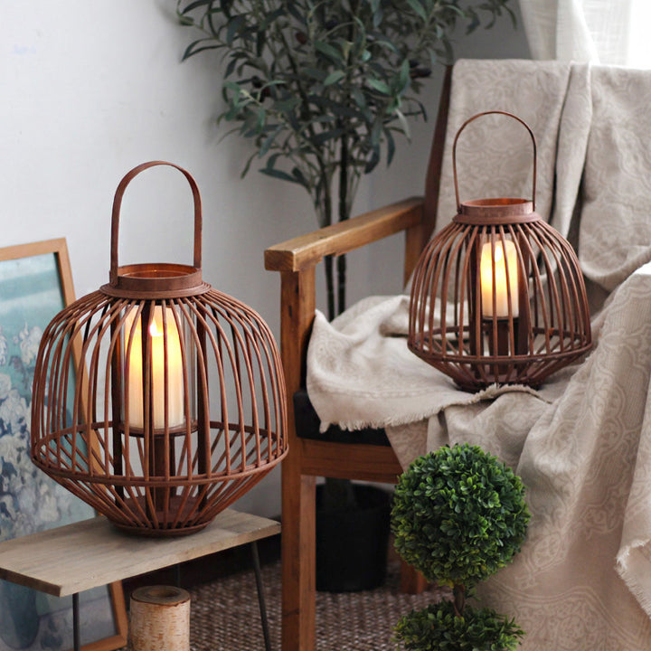 Decorative Rattan Lantern Bowlift
