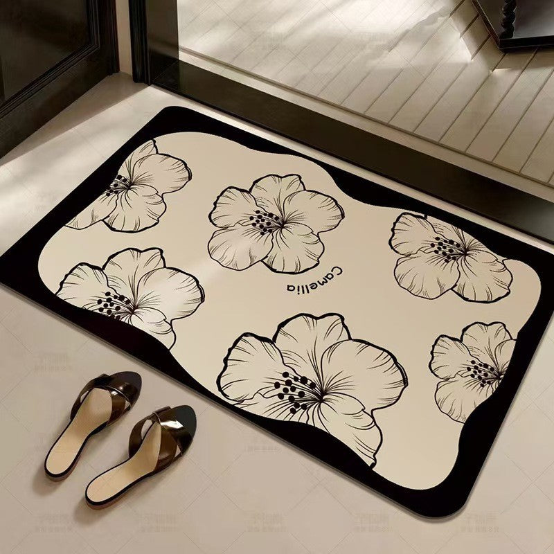 Decorative Floral Phrase Entrance Mat