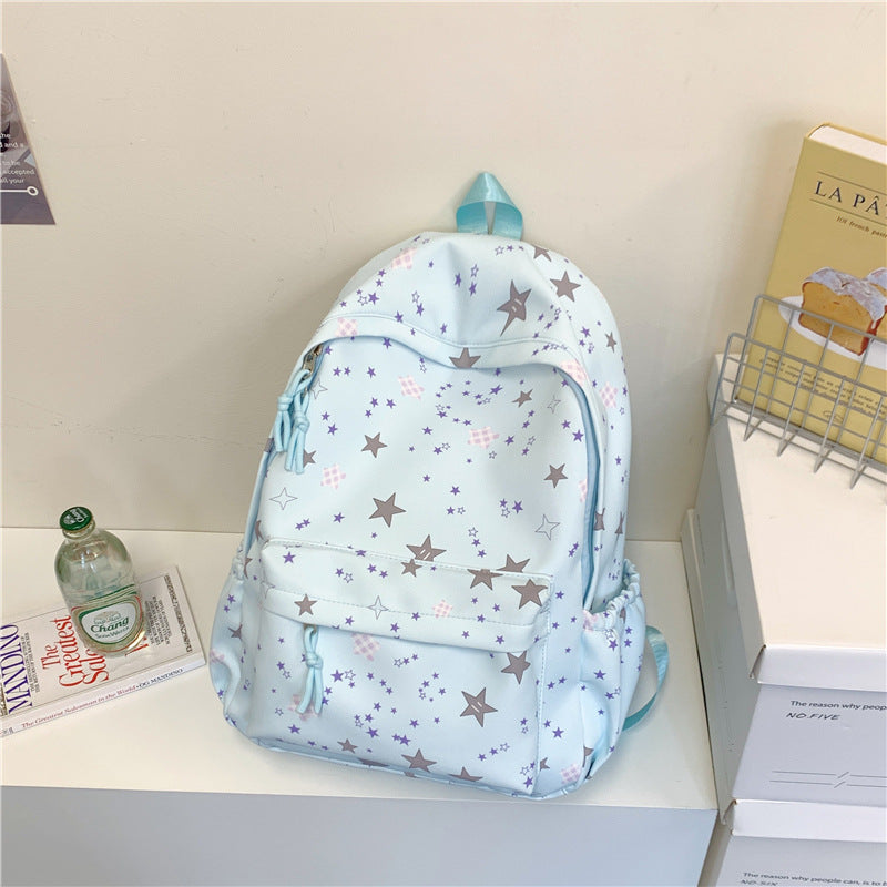 Casual Star-Patterned Backpack Bowlift
