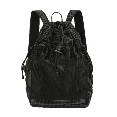 Versatile Mesh-Panel Drawstring Backpack Bowlift