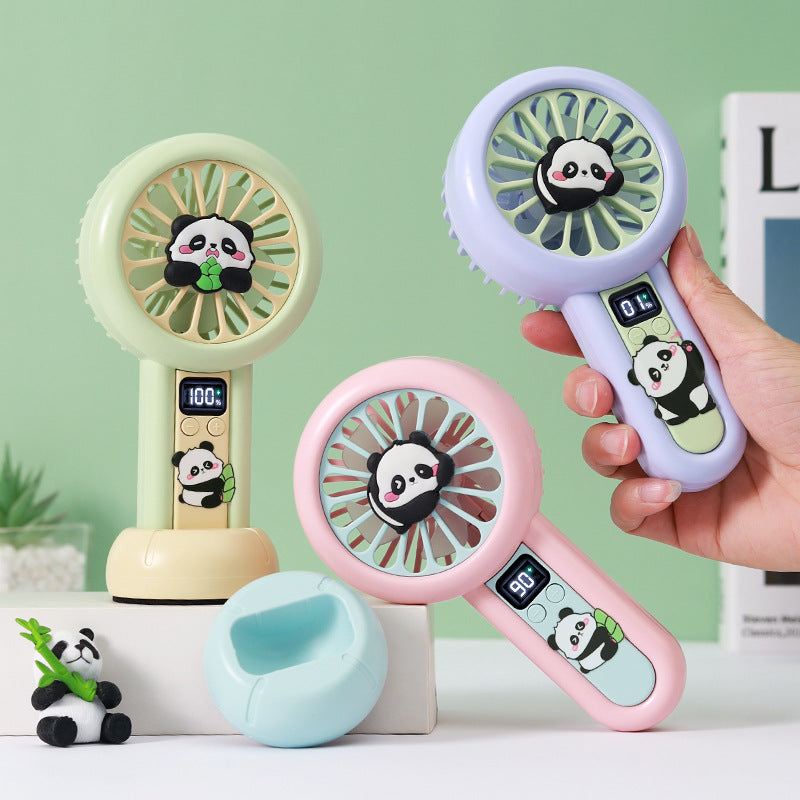 Ladies Portable Hand Fan in Panda Design Bowlift