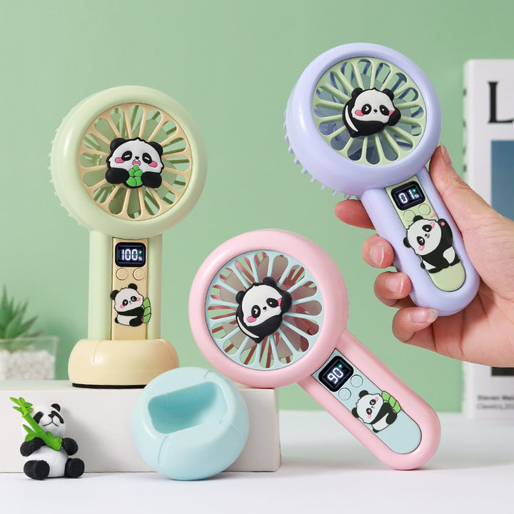 Ladies Portable Hand Fan in Panda Design Bowlift