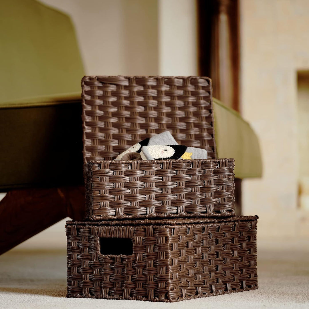 Handwoven Storage Baskets Set Bowlift
