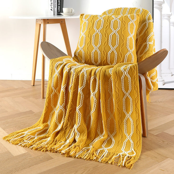 Textured Throw Blanket Bowlift