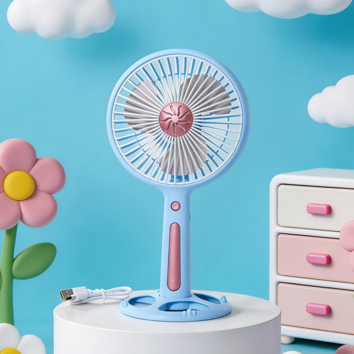 Women's Portable Handheld Fan with Flexible Angle and USB Connection Bowlift