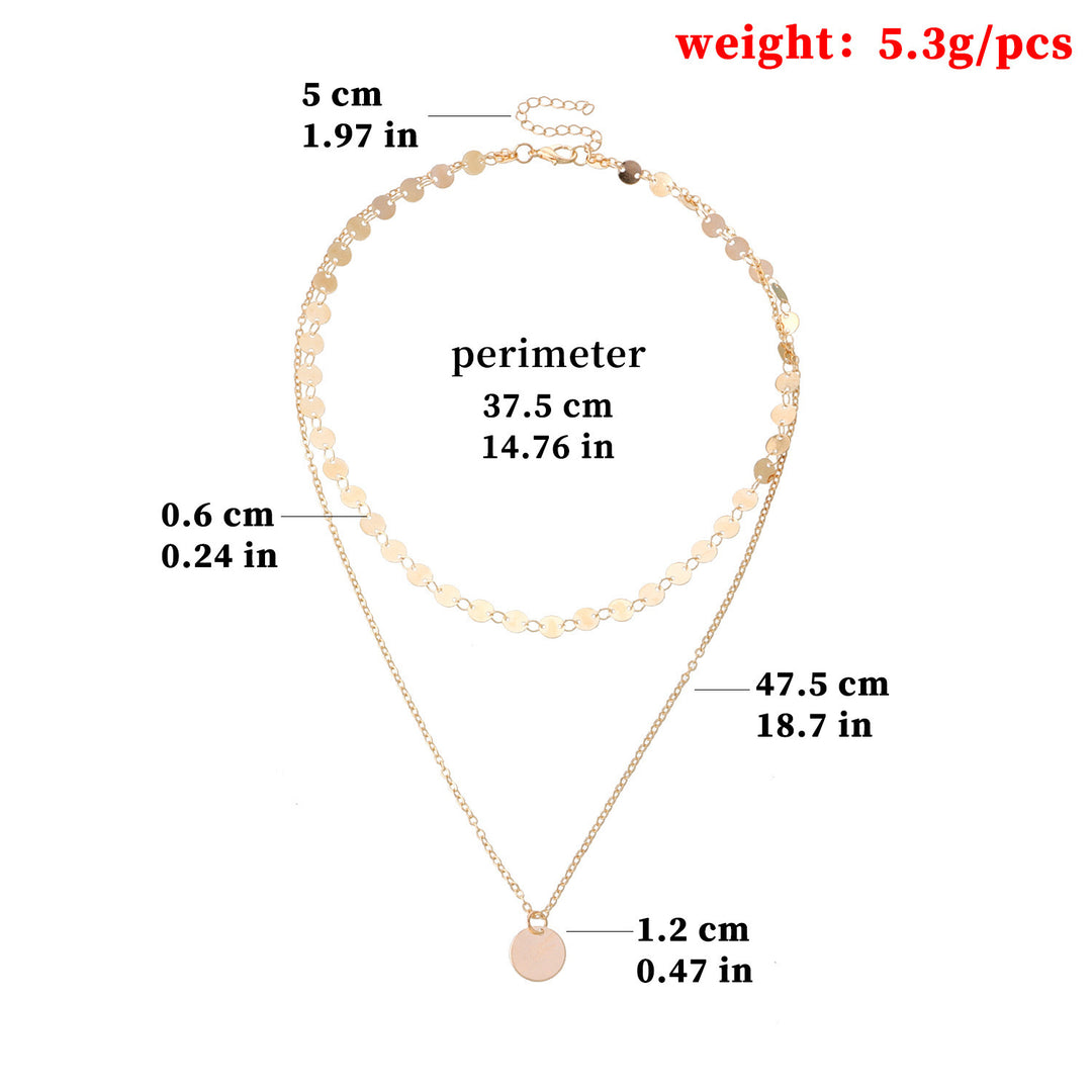 Layered Disc Chain Necklace Bowlift