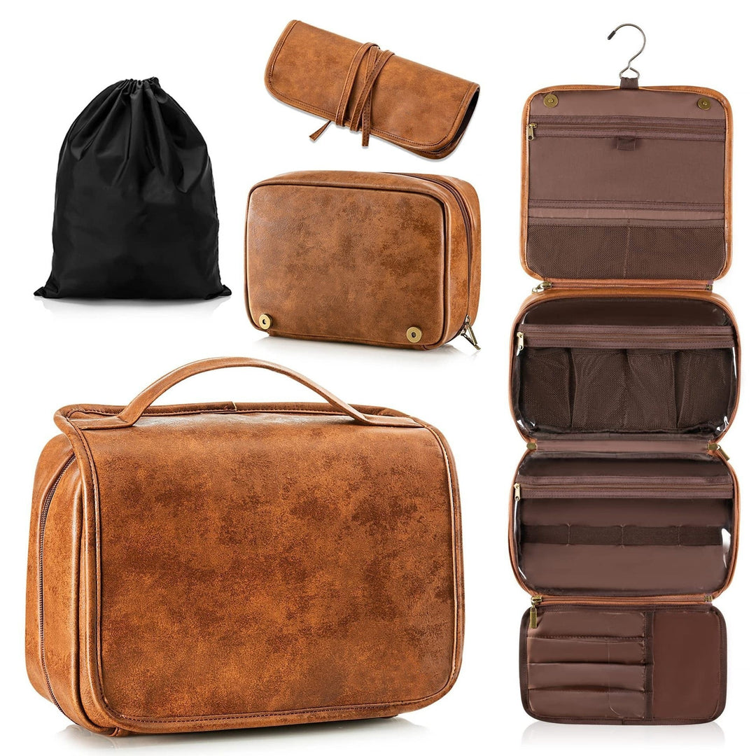 Travel cosmetic bag with multiple compartments Bowlift