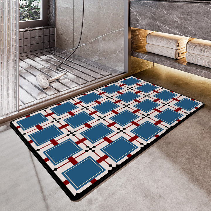 Geometric Pattern Bath Mat Bowlift