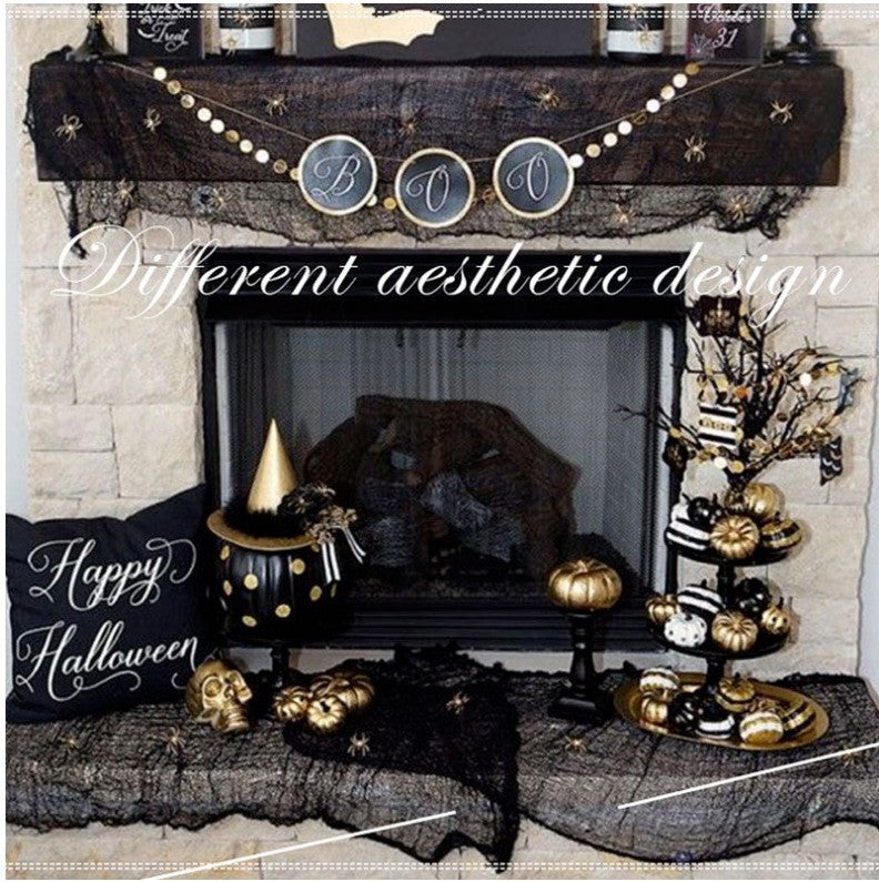 Decorative Halloween Cobweb Fabric Bowlift