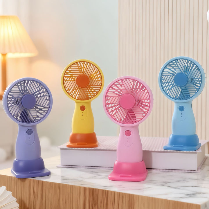 Women's portable USB hand fan with swivel head and variable speed control Bowlift