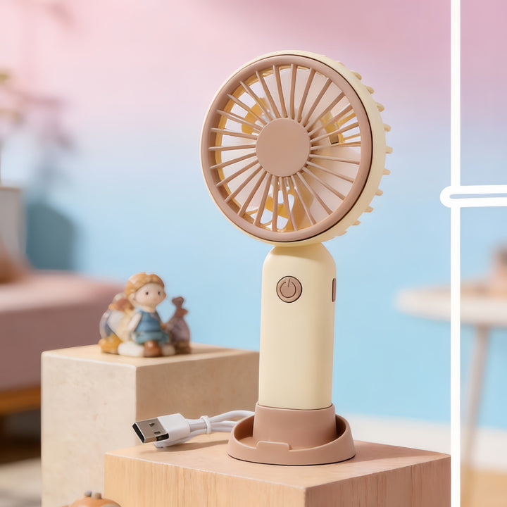 Portable USB Handheld Fan with Continuously Adjustable Air Strength Bowlift