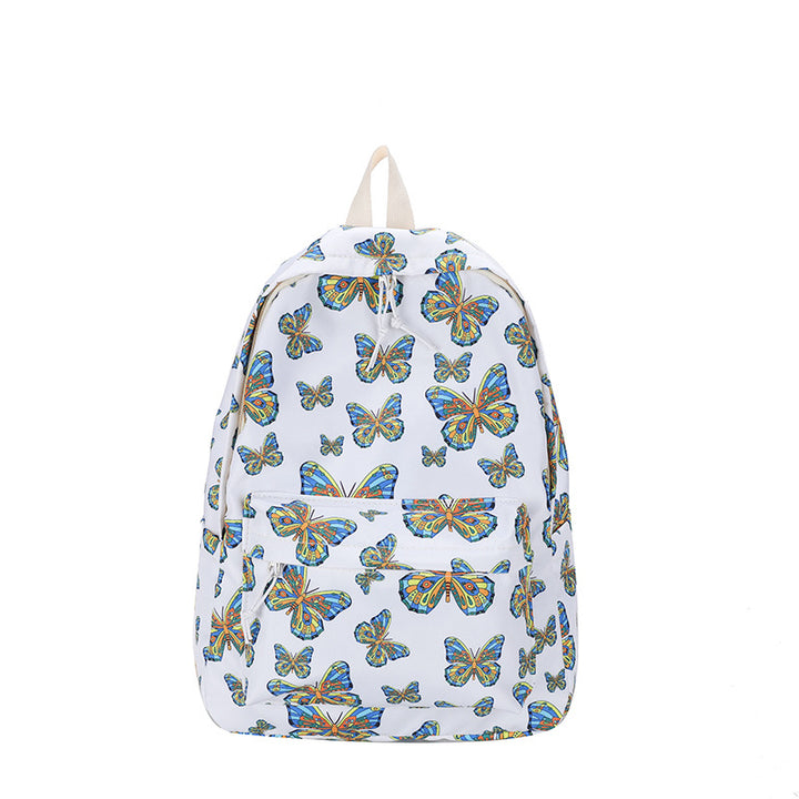 Artistic Butterfly Print Backpack Bowlift