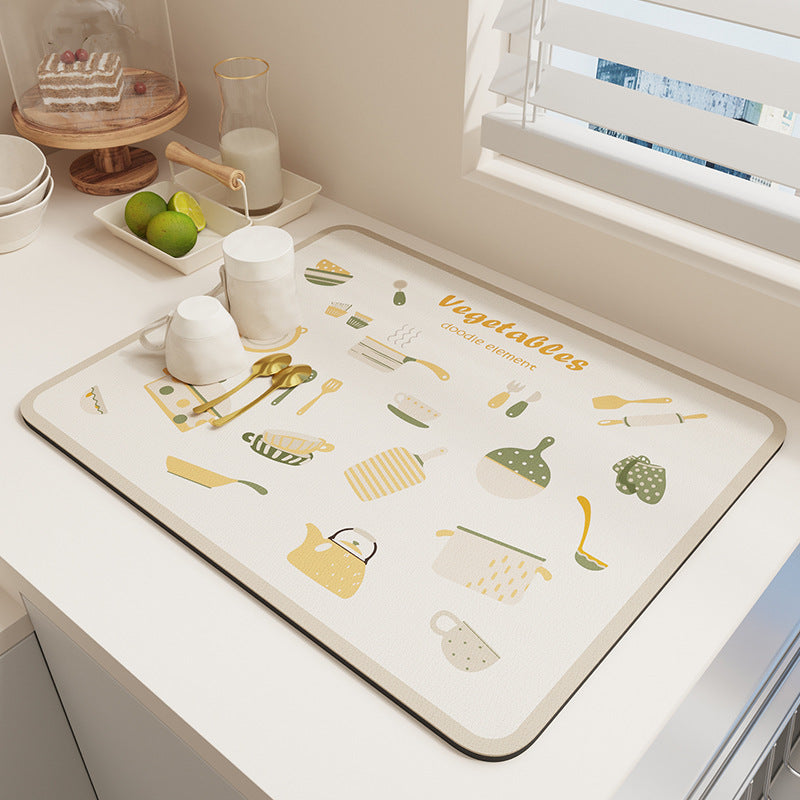 Geometric Patterned Kitchen Mat Bowlift