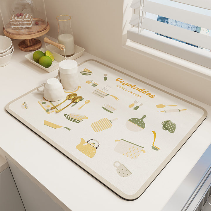 Geometric Patterned Kitchen Mat Bowlift