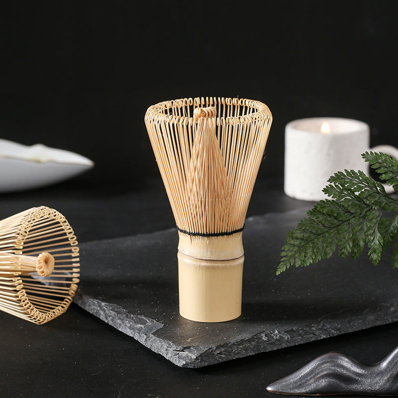 Traditional Japanese-Style Ceramic Matcha Tea Set With Bamboo Chasen Whisk Porcelain Matcha Bowl Brass Chashaku Scoop And Ceramic Whisk Holder