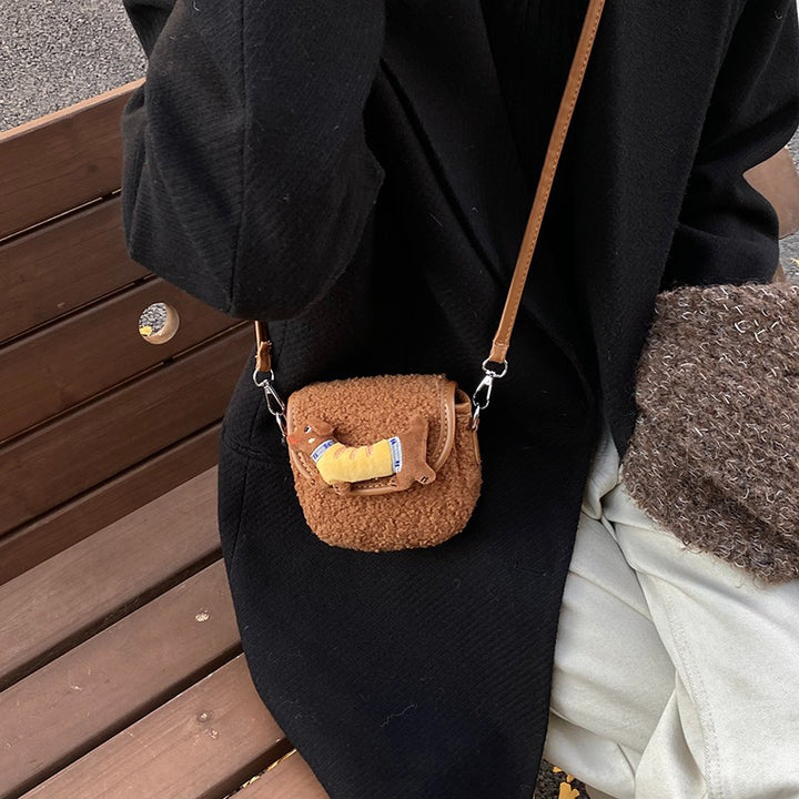Playful Plush Shoulder Bag Bowlift