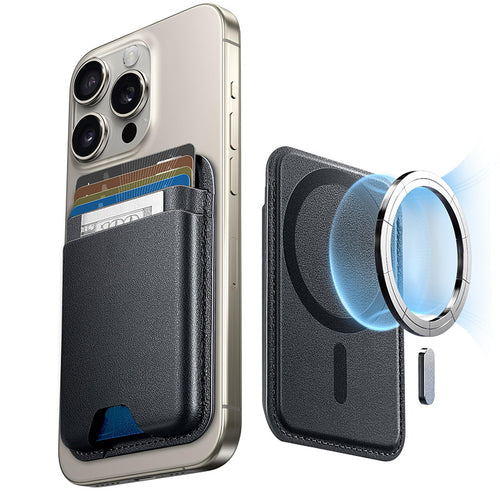 Magnetic Leather Phone Wallet Bowlift