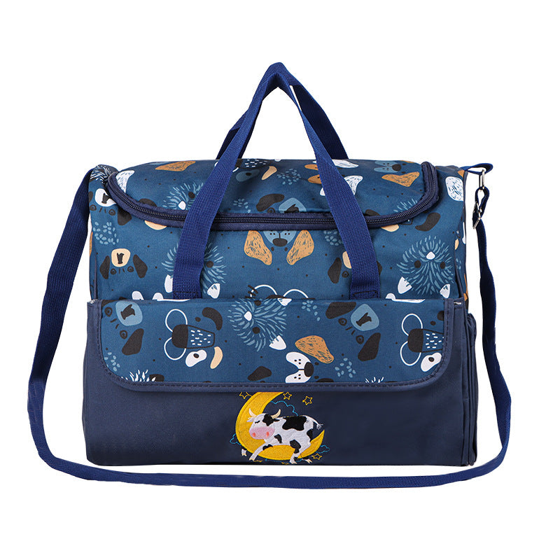 Multifunctional diaper bag with integrated changing mat Bowlift