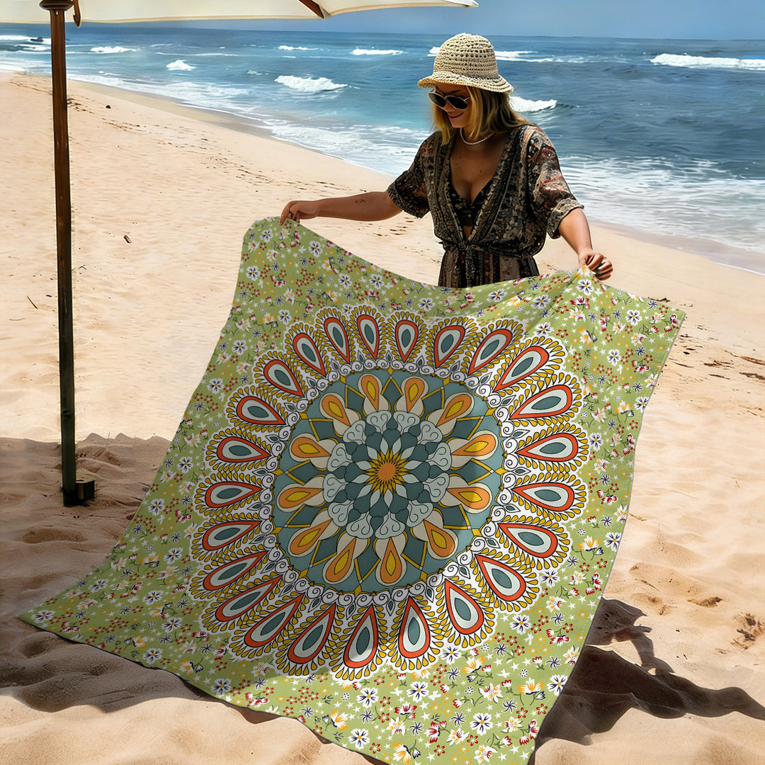 Mandala Design Beach Mat Bowlift