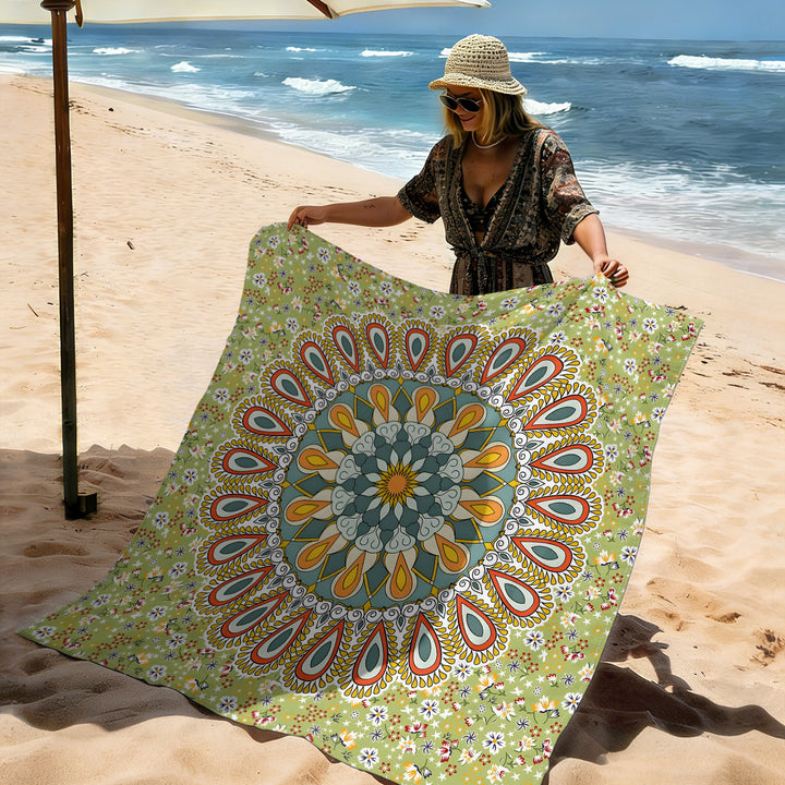 Mandala Design Beach Mat Bowlift