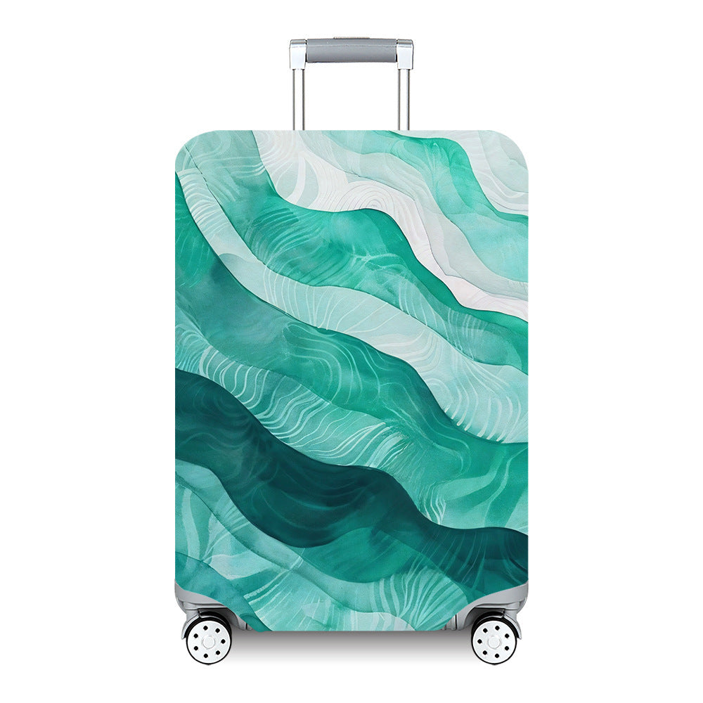 Unisex hard-shell travel suitcase with artistic landscape design Bowlift
