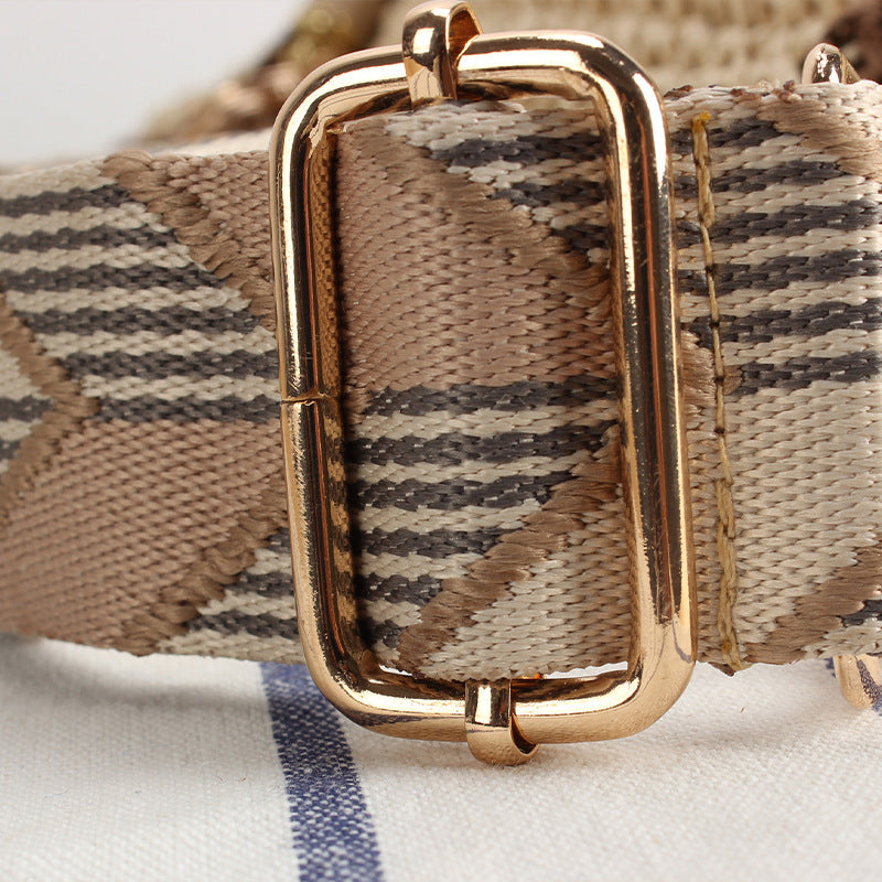 Braided Shoulder Bag with Modern Tassel and Adjustable Carrying Strap Bowlift
