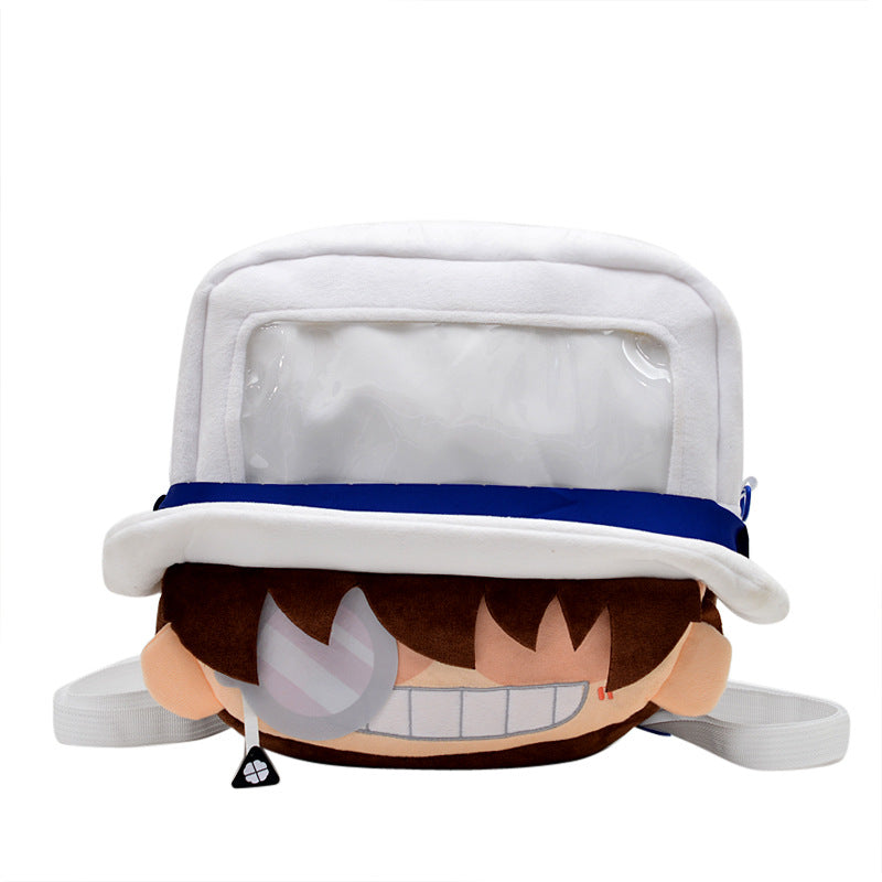 Plush Backpack with Unique Window Bowlift