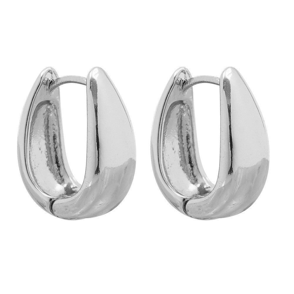 Sleek Curved Huggie Earrings Bowlift