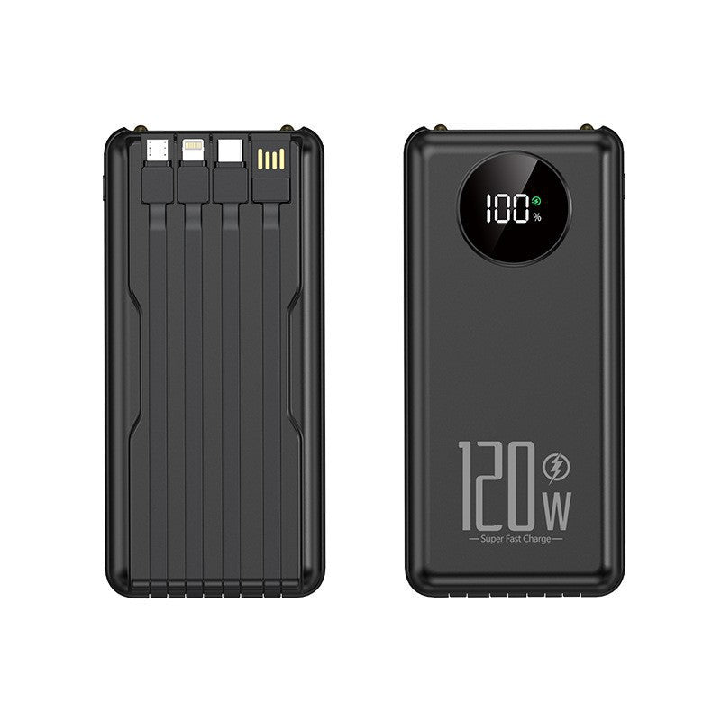 Portable high-performance power bank with intelligent cable management Bowlift