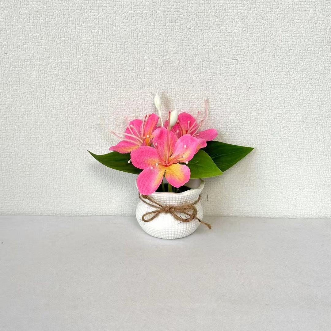 Elegant Artificial Lily Floral Arrangement for Home Decor