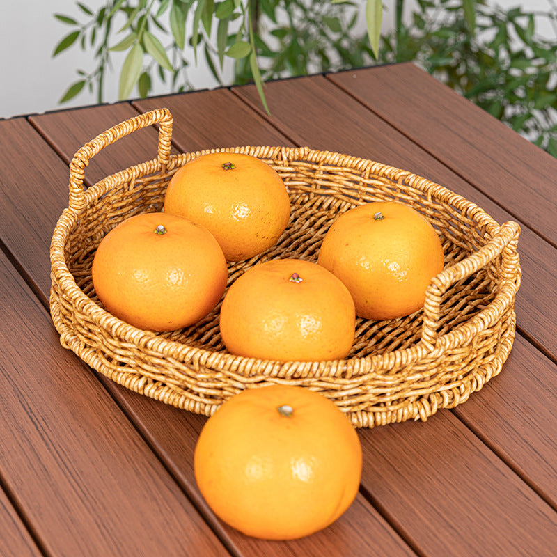 Ladies Round Serving Rack Made of Braided Material Bowlift