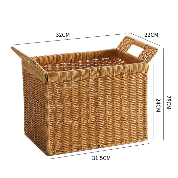 Handcrafted Woven Storage Cube with Ergonomic Handles Bowlift