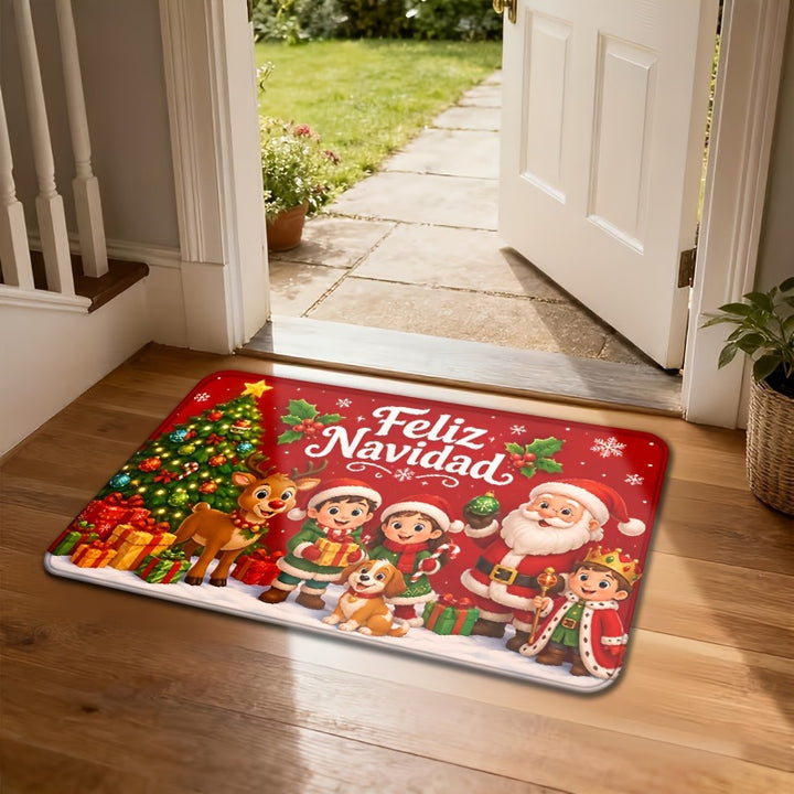 Christmas Themed Welcome Mat Bowlift